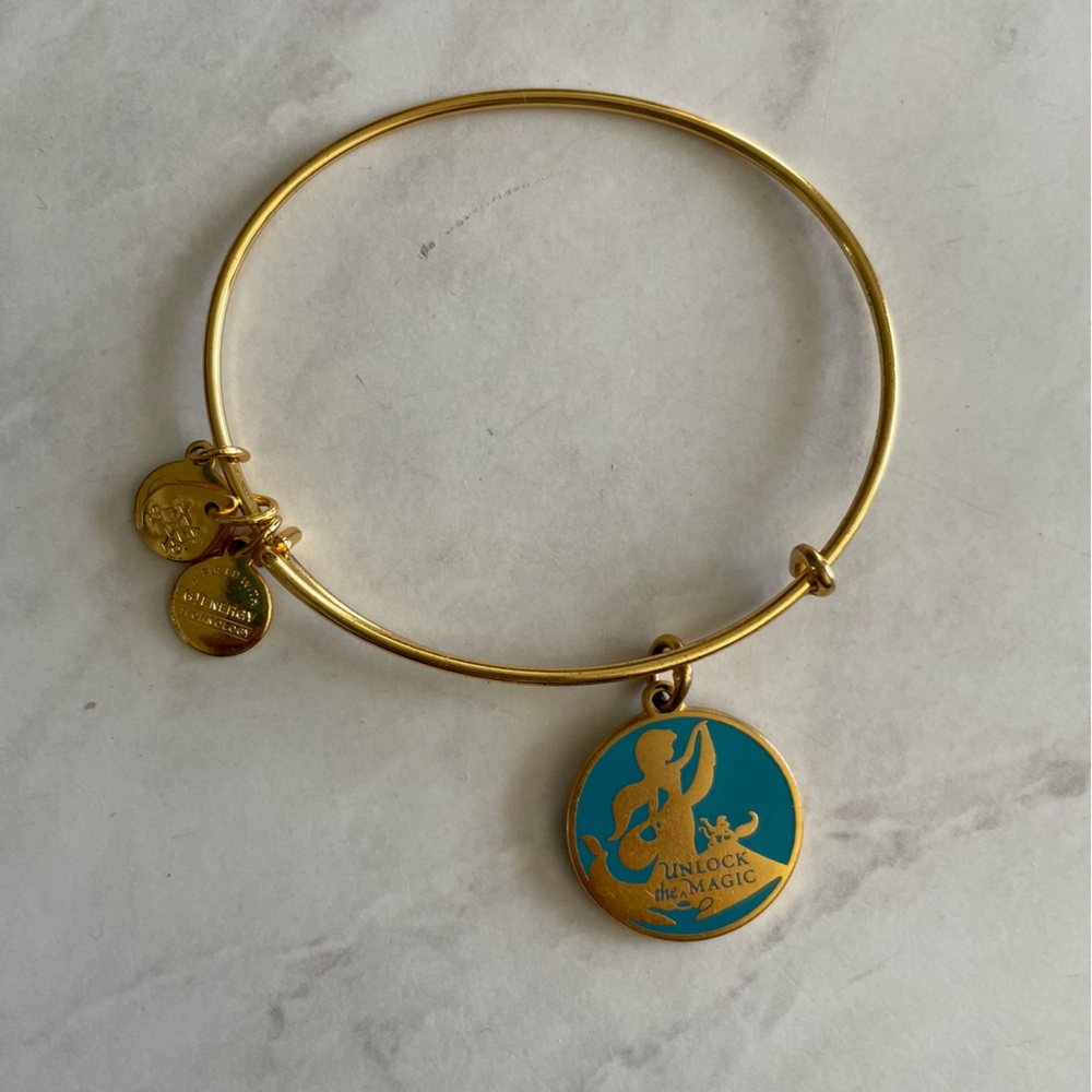 Alex & Ani Disney Parks Princess Jasmine "Unlock The Magic" Charm Bangle